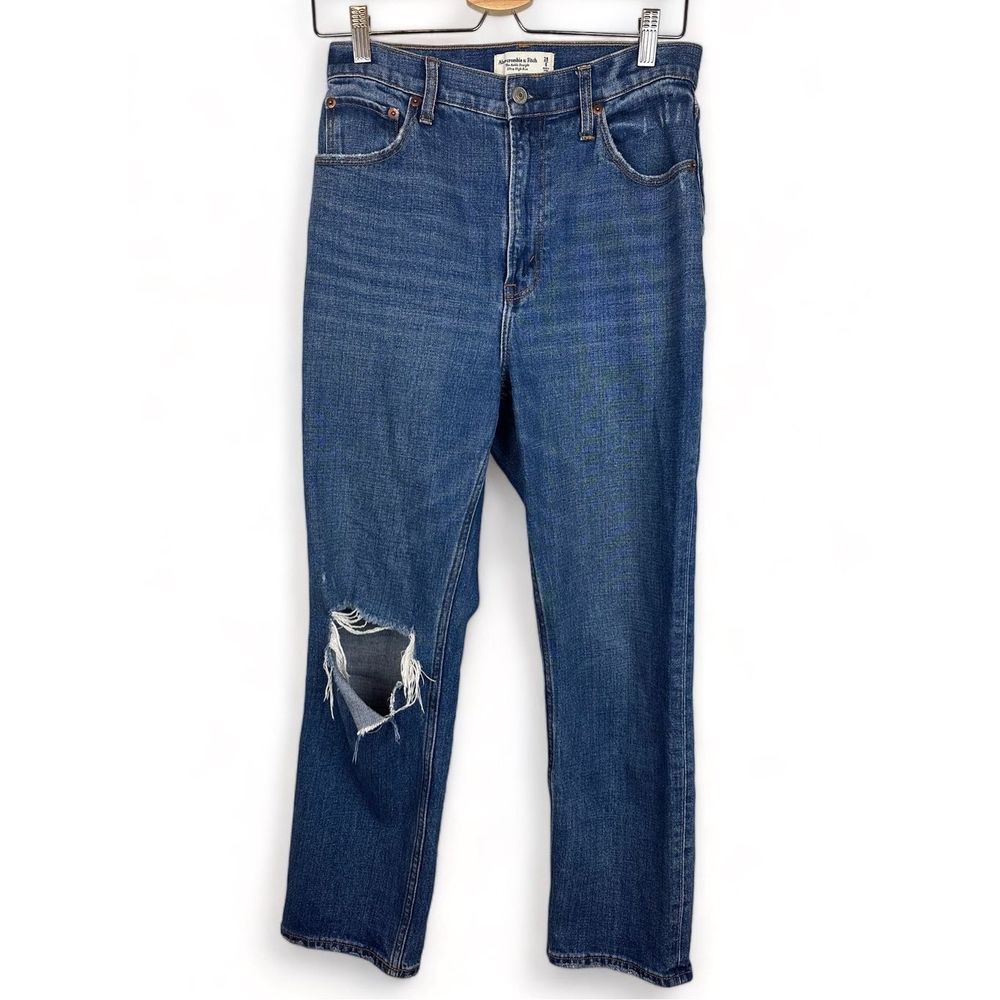 Abercrombie & Fitch Womens 28 Curve Love Ultra High Rise Ankle Straight Leg Jean